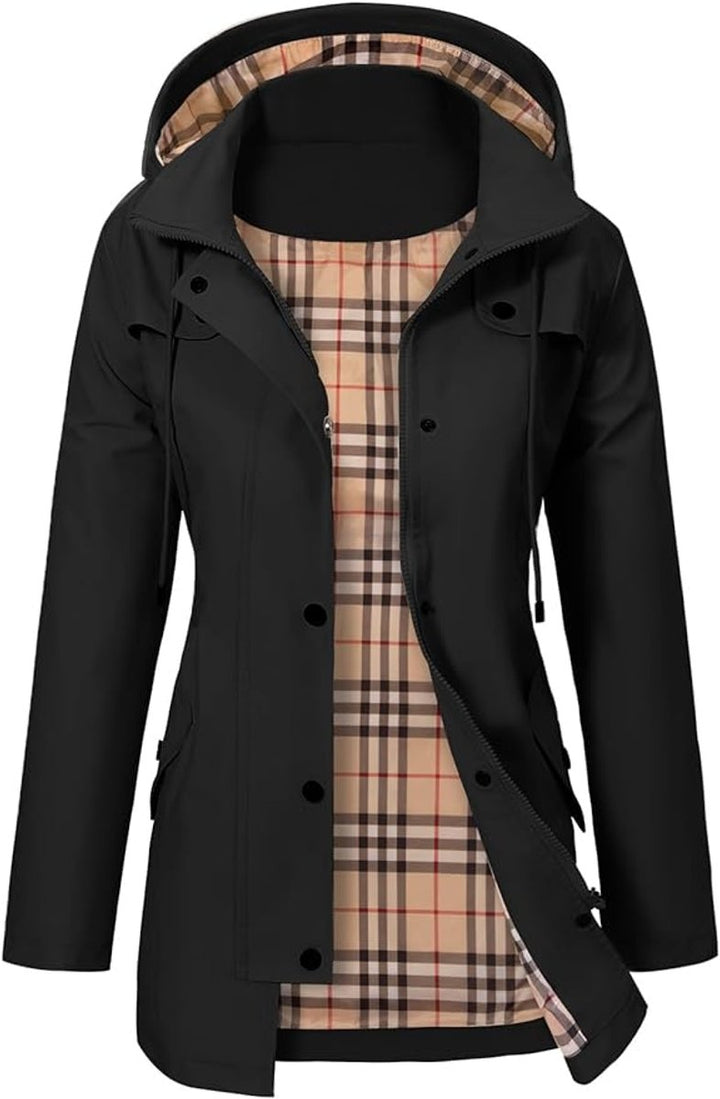 Freya Trenchcoat met Ruitprint