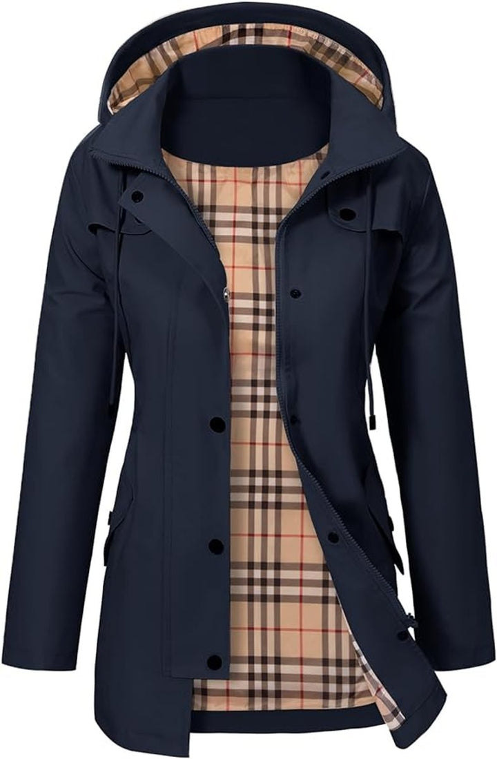 Freya Trenchcoat met Ruitprint