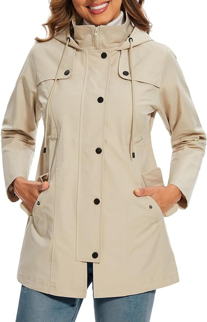Freya Trenchcoat met Ruitprint