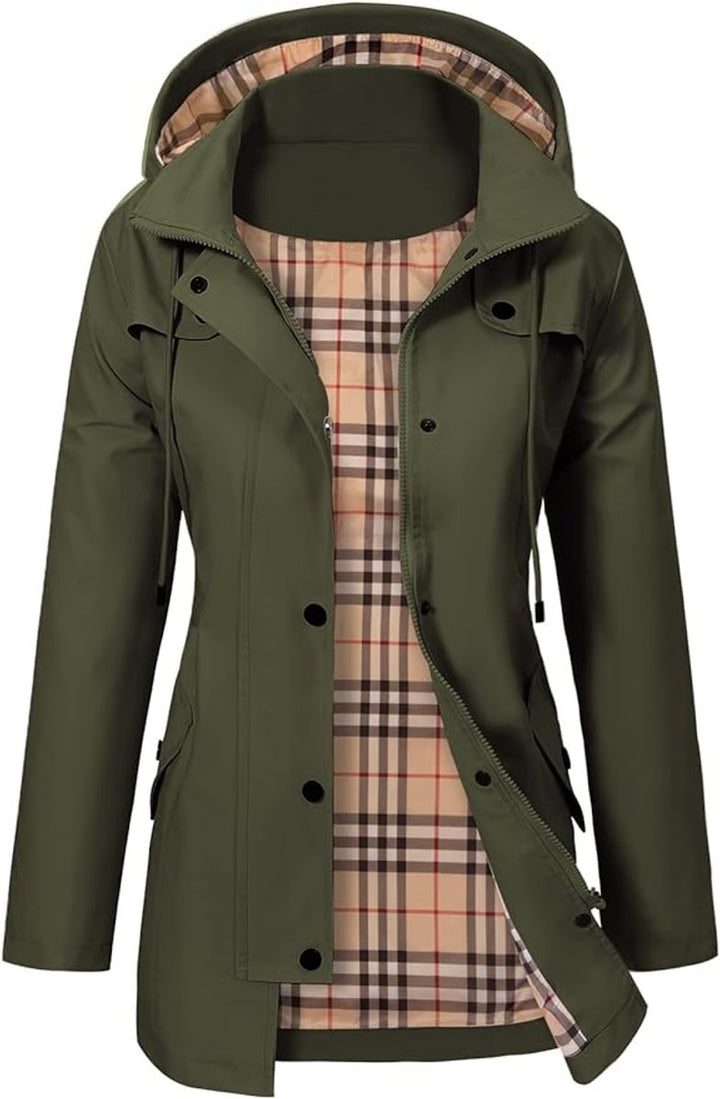 Freya Trenchcoat met Ruitprint