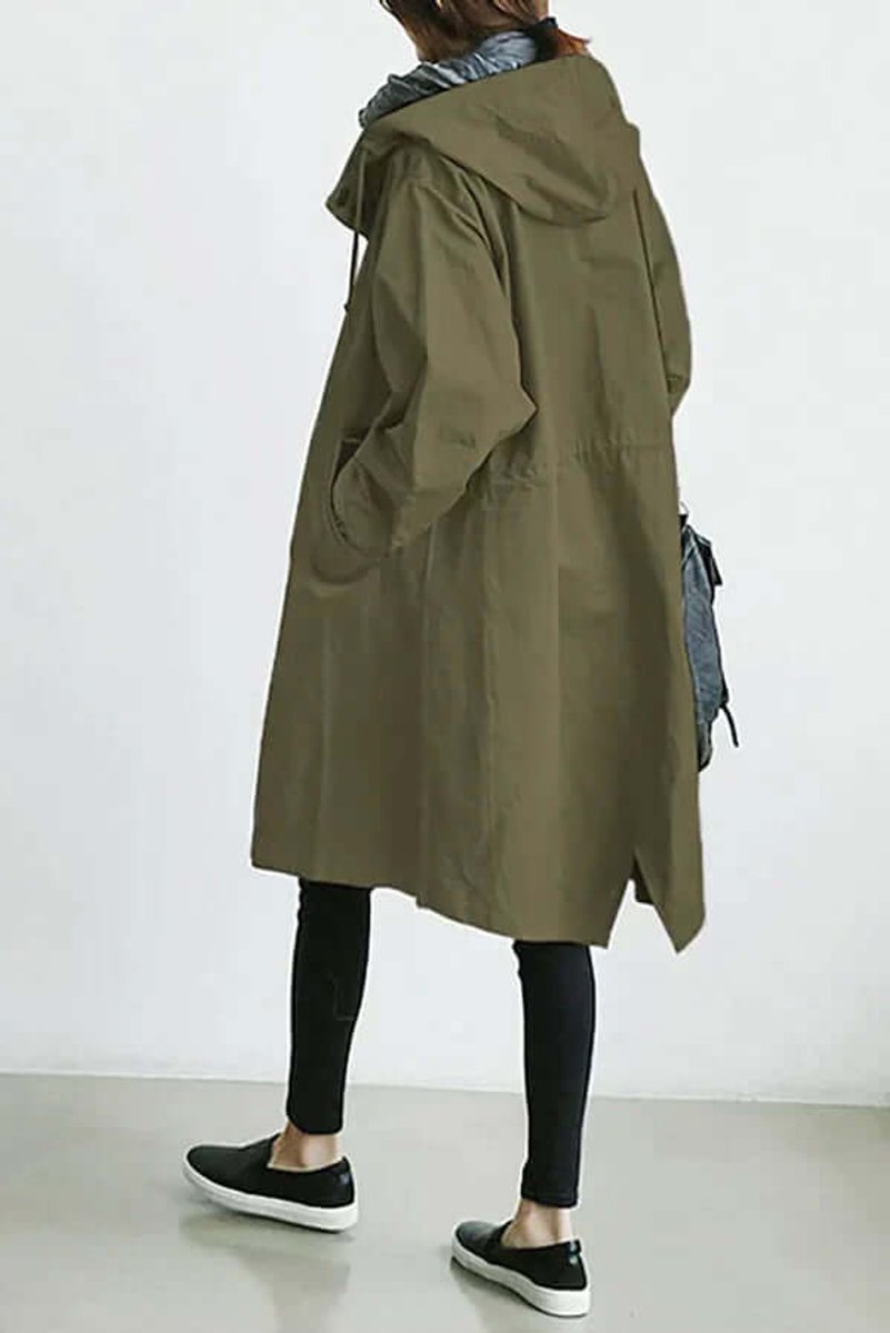Amelia Trenchcoat met Capuchon