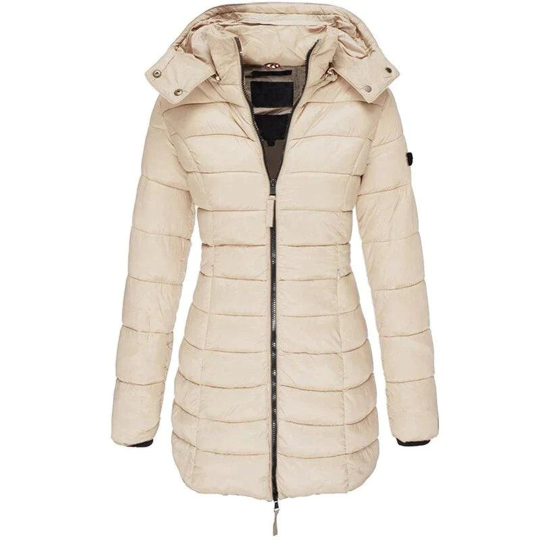 Evelyn Lange Pufferjas met Capuchon