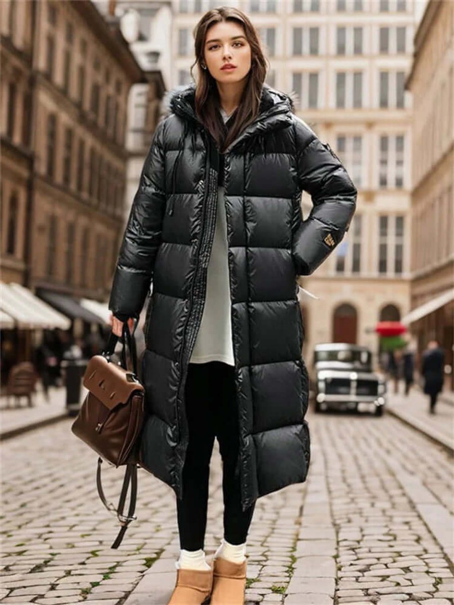 Sienna Lange Pufferjas met Capuchon