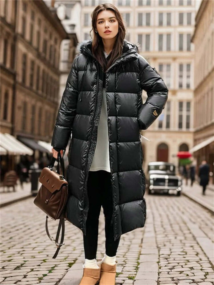 Sienna Lange Pufferjas met Capuchon