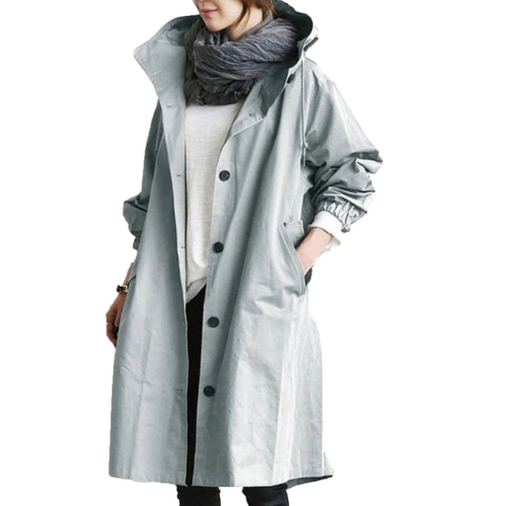 Amelia Lange Trenchcoat met Capuchon