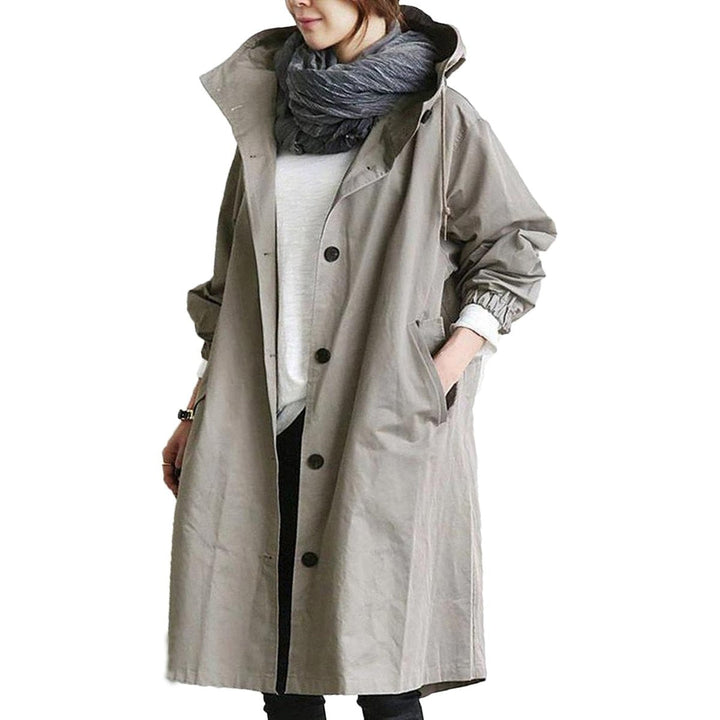 Amelia Lange Trenchcoat met Capuchon