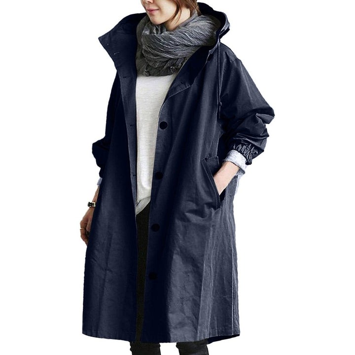 Amelia Lange Trenchcoat met Capuchon
