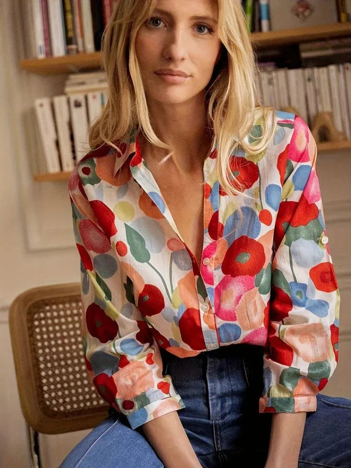 Ella Lange Blouse met Bloemenprint