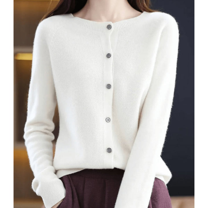 Ivy Lange Gebreide Vest met Ronde Hals