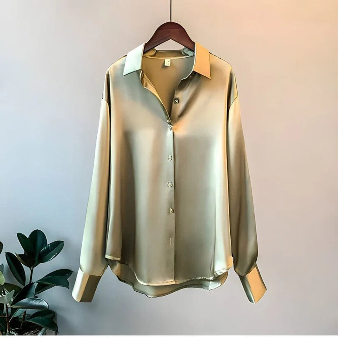 Isla Lange Satijnen Blouse