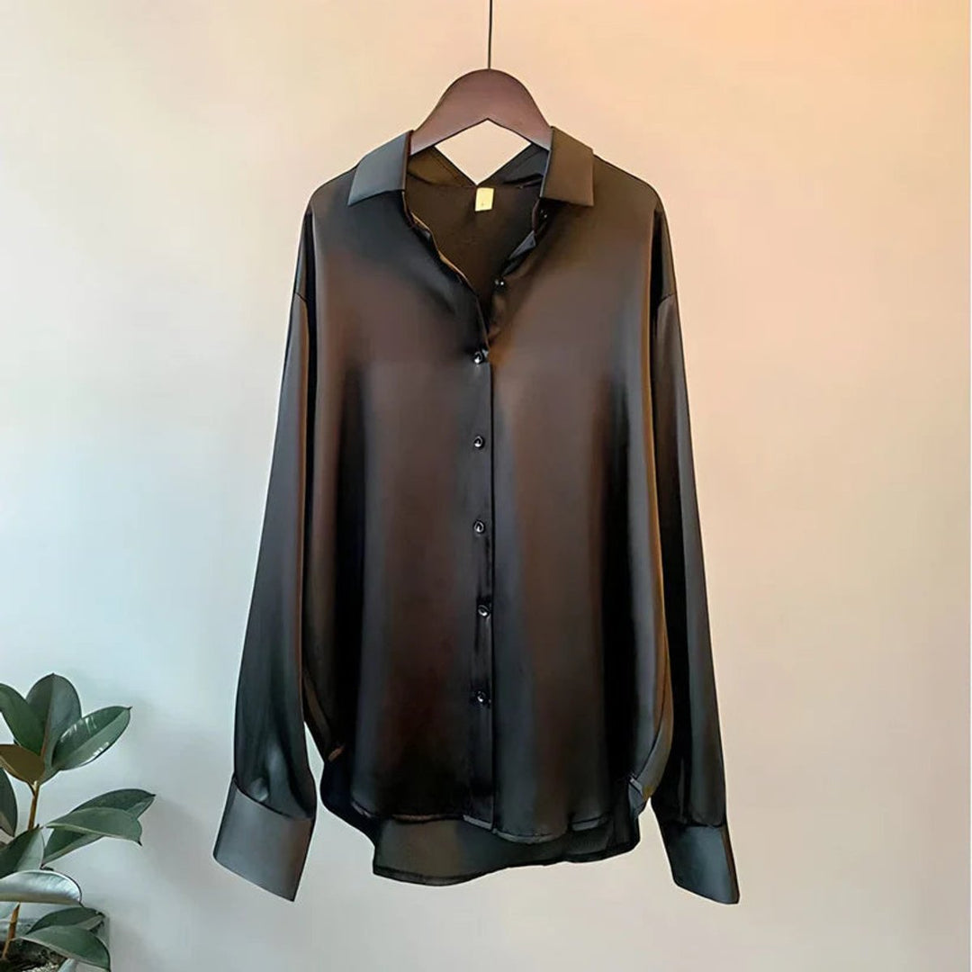 Isla Lange Satijnen Blouse