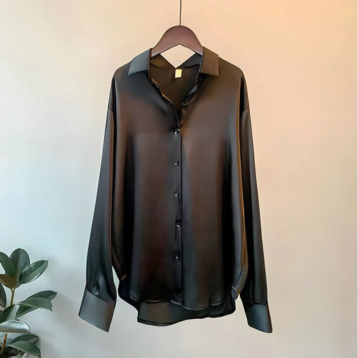 Isla Lange Satijnen Blouse