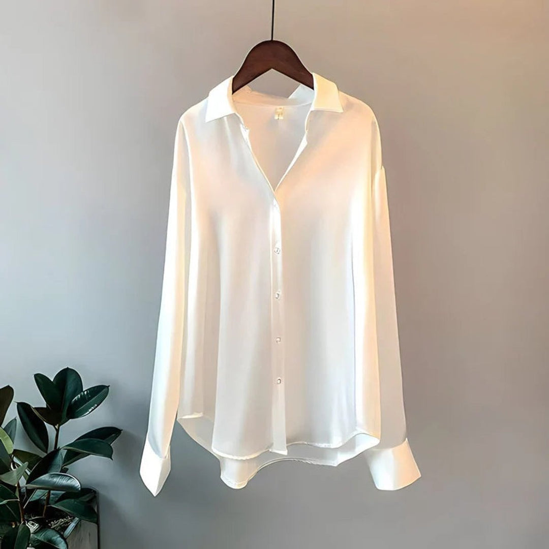 Isla Lange Satijnen Blouse