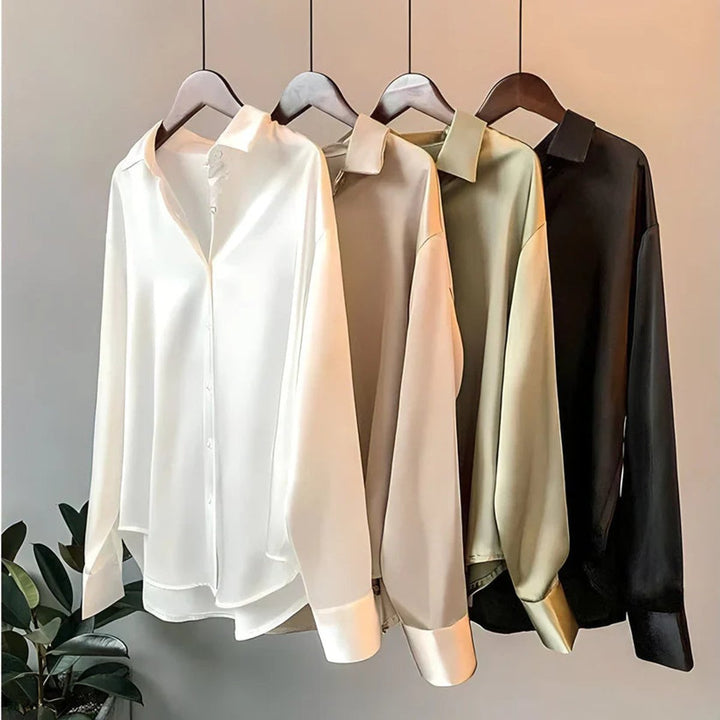 Isla Lange Satijnen Blouse