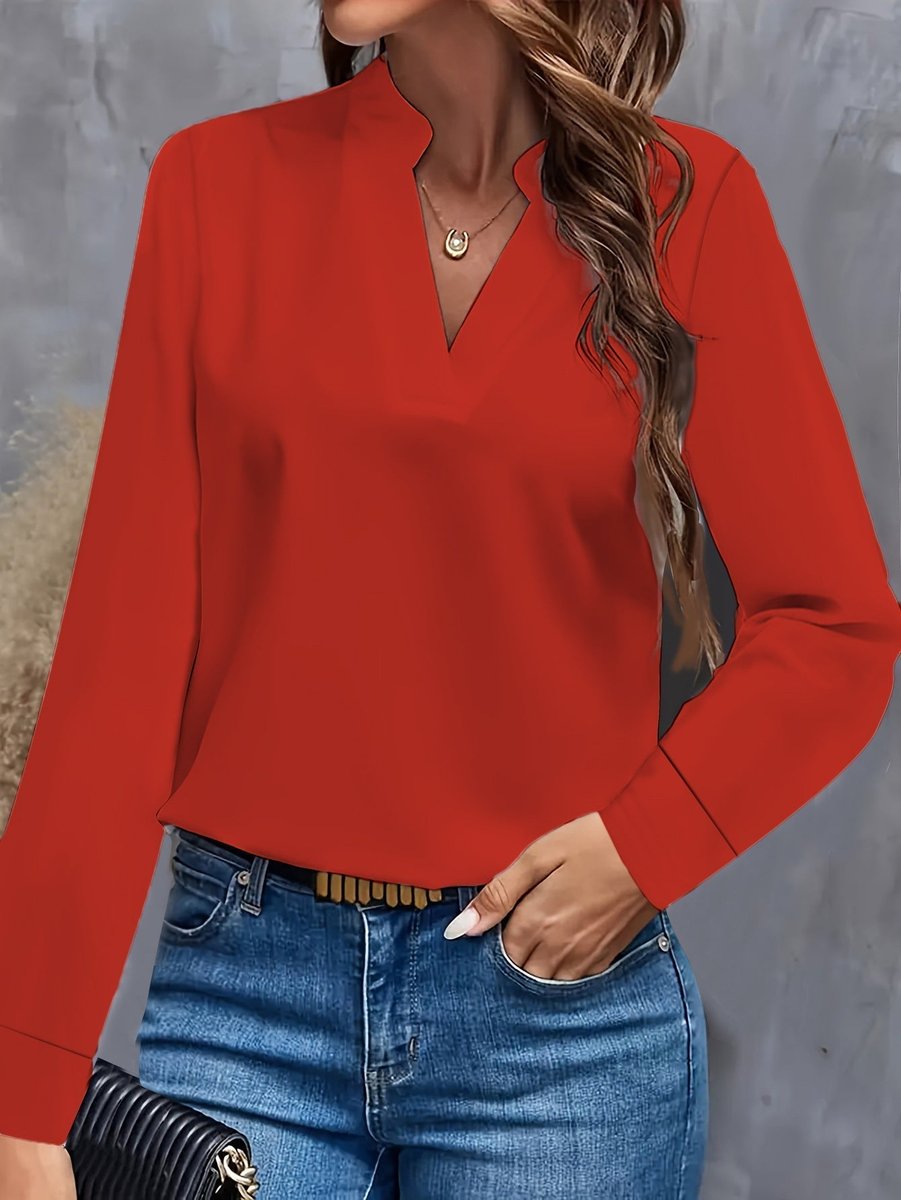 Emily Lange Blouse met V-hals
