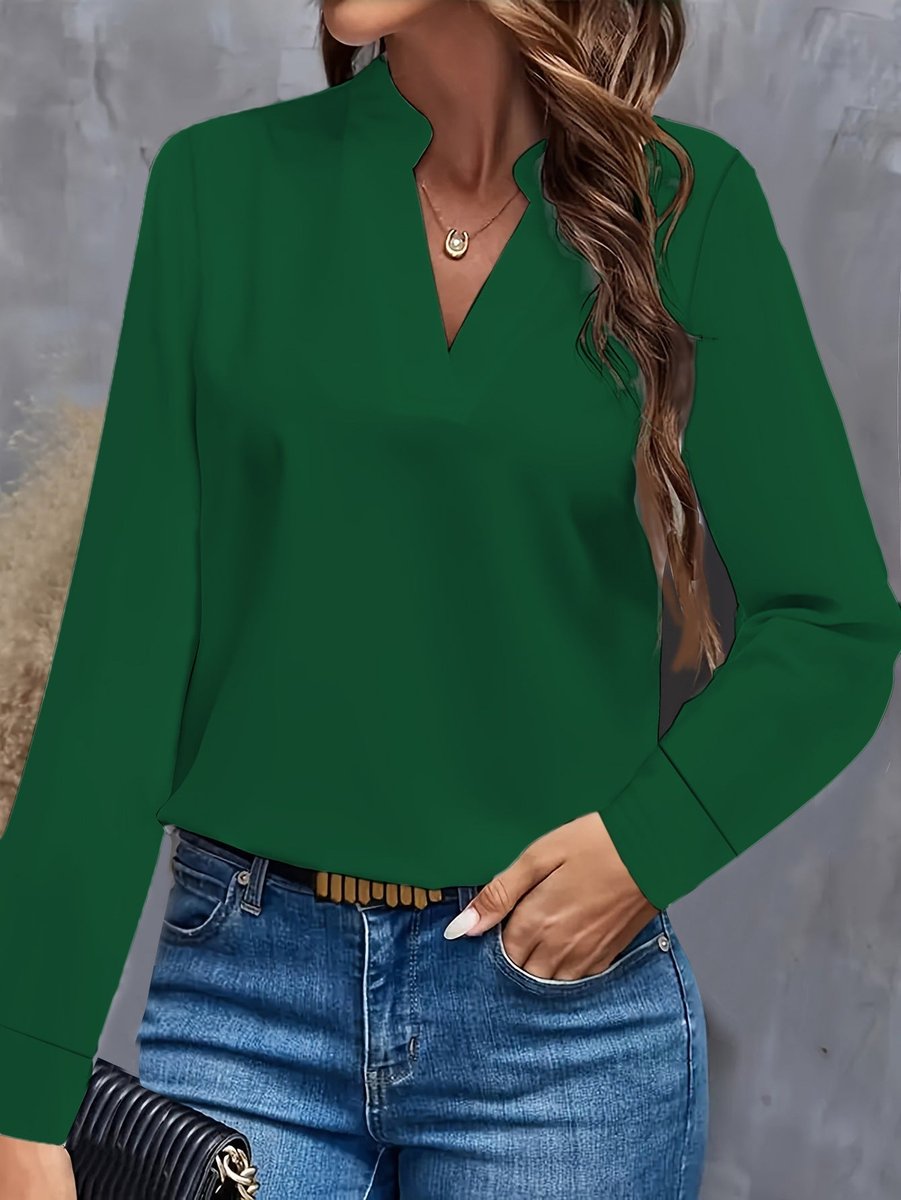 Emily Lange Blouse met V-hals