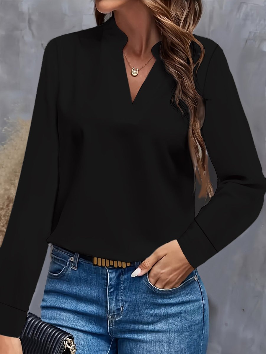 Emily Lange Blouse met V-hals
