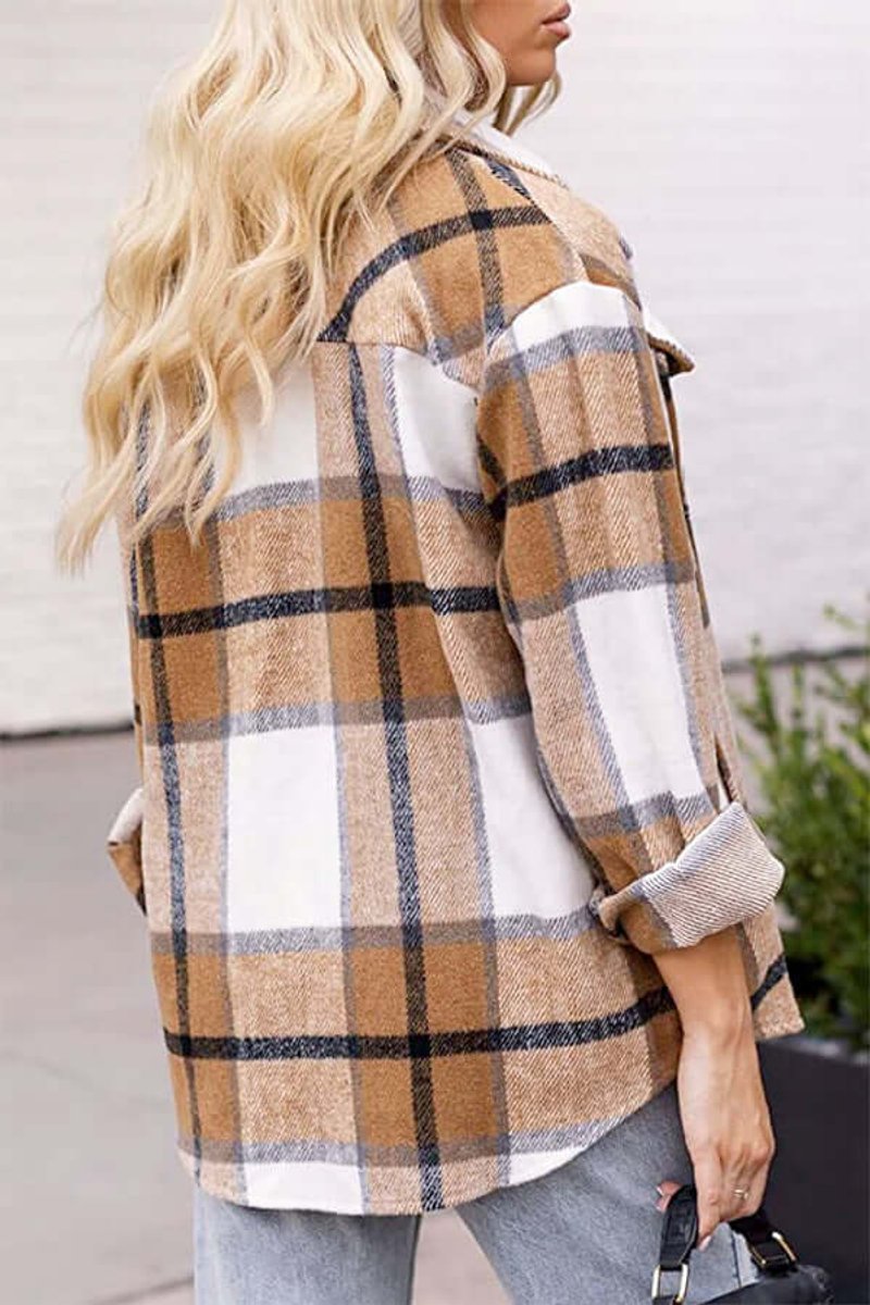 Florence Lange Overshirt met Ruitprint