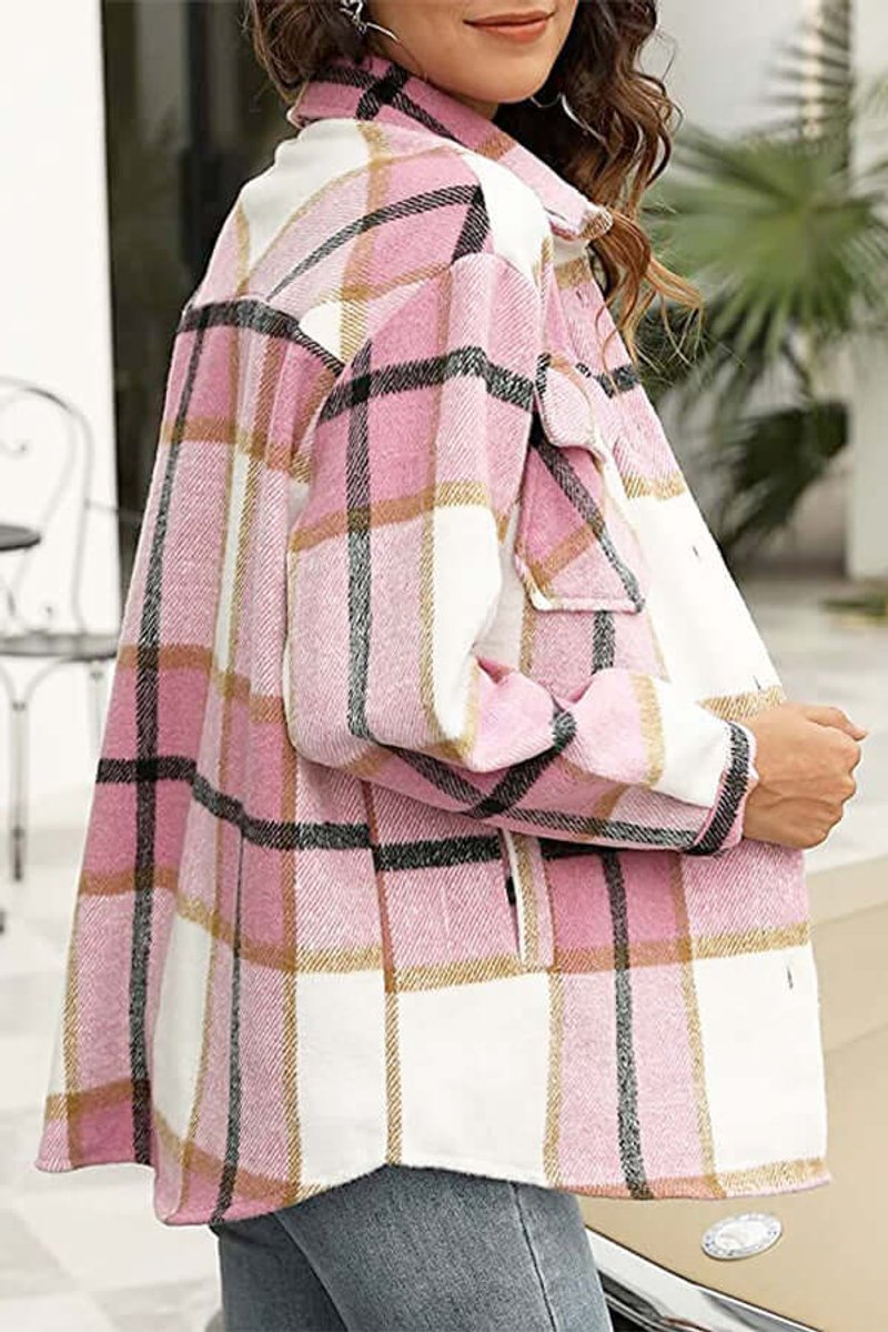 Florence Lange Overshirt met Ruitprint