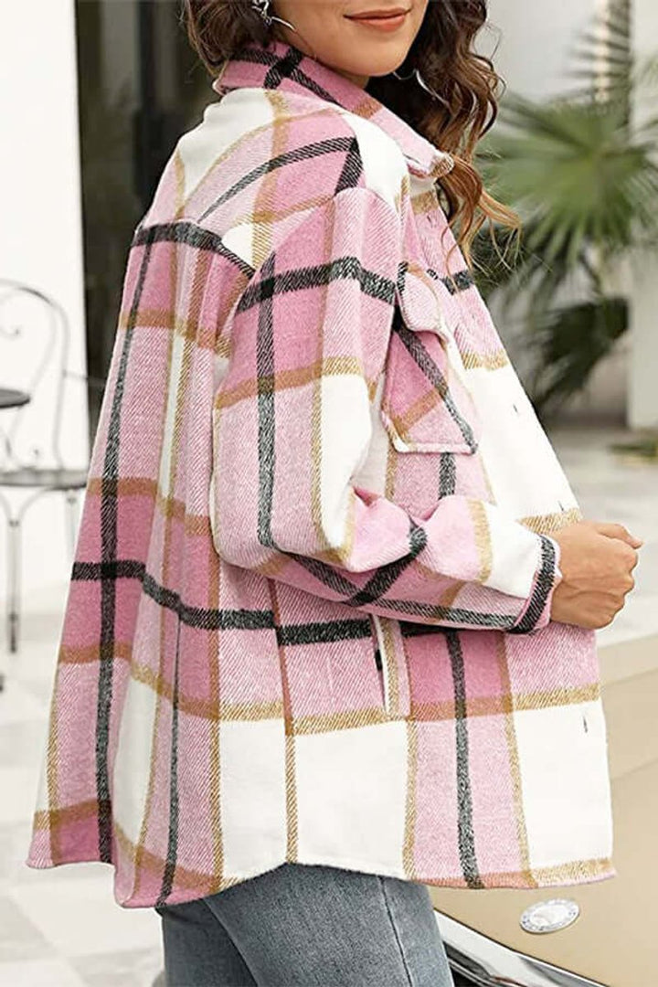 Florence Lange Overshirt met Ruitprint