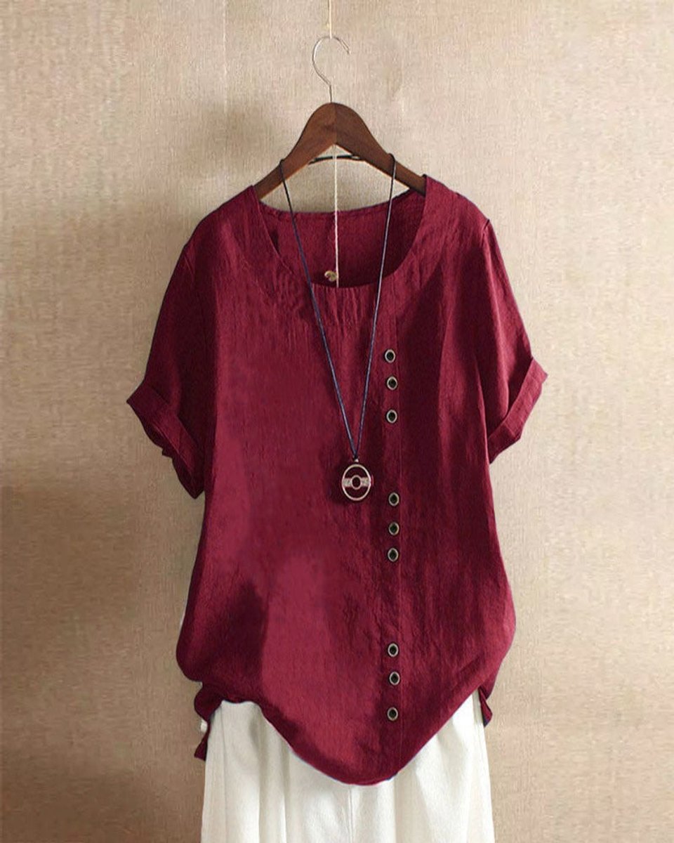 Emily Blouse met Ronde Hals