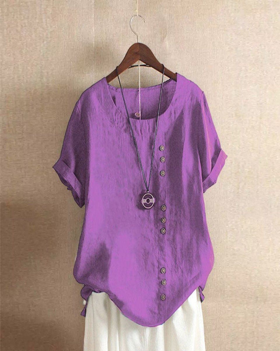 Emily Blouse met Ronde Hals