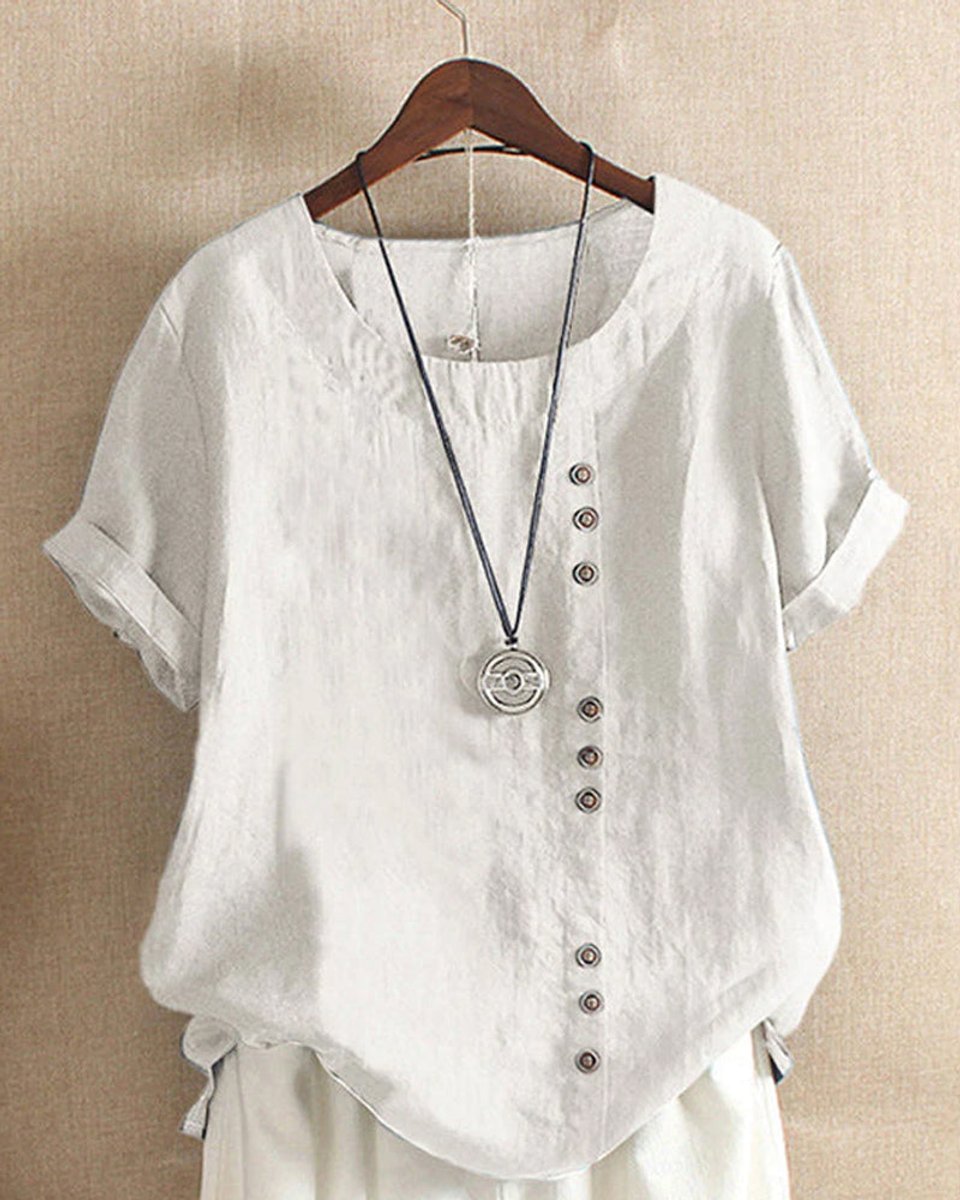 Emily Blouse met Ronde Hals