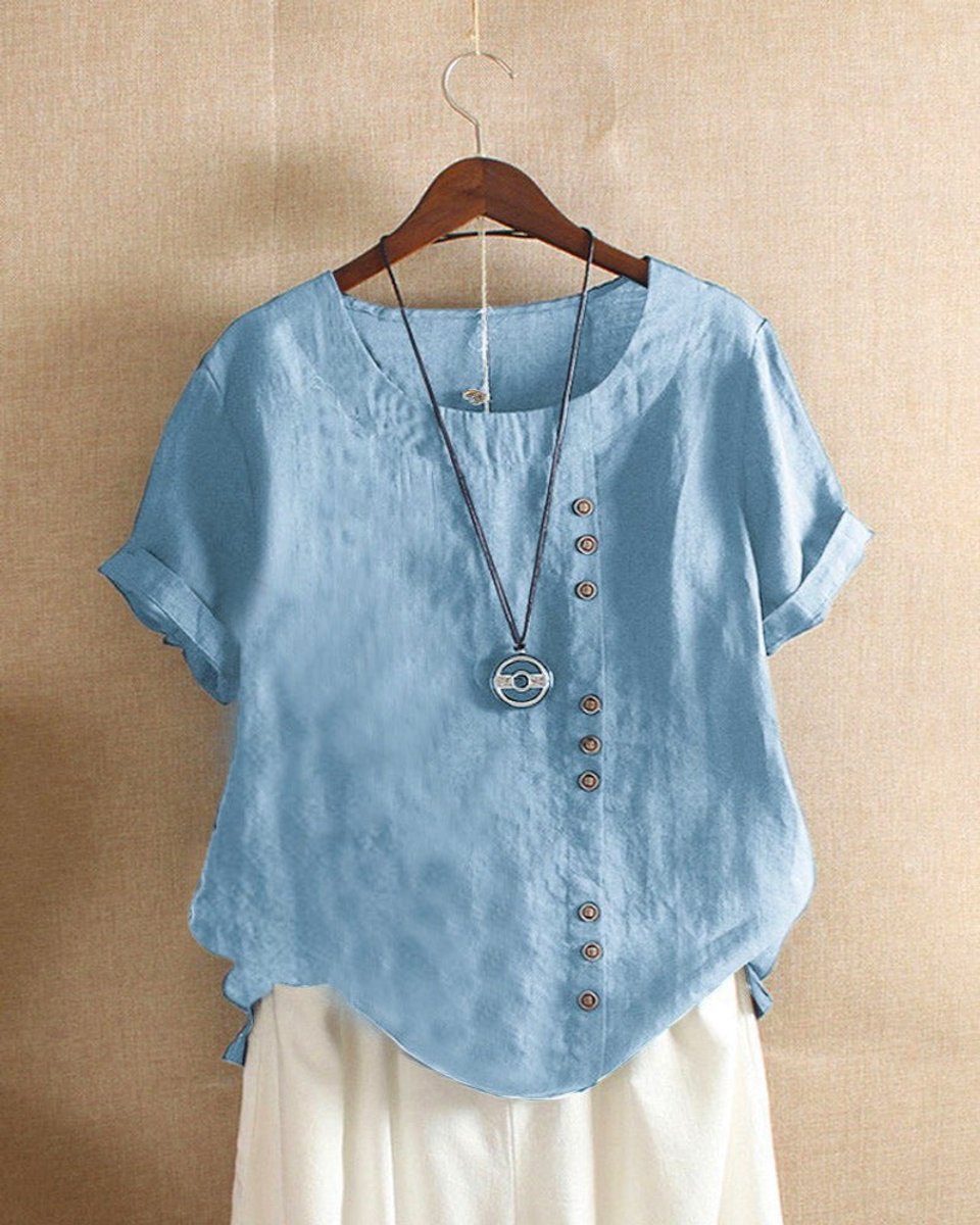 Emily Blouse met Ronde Hals