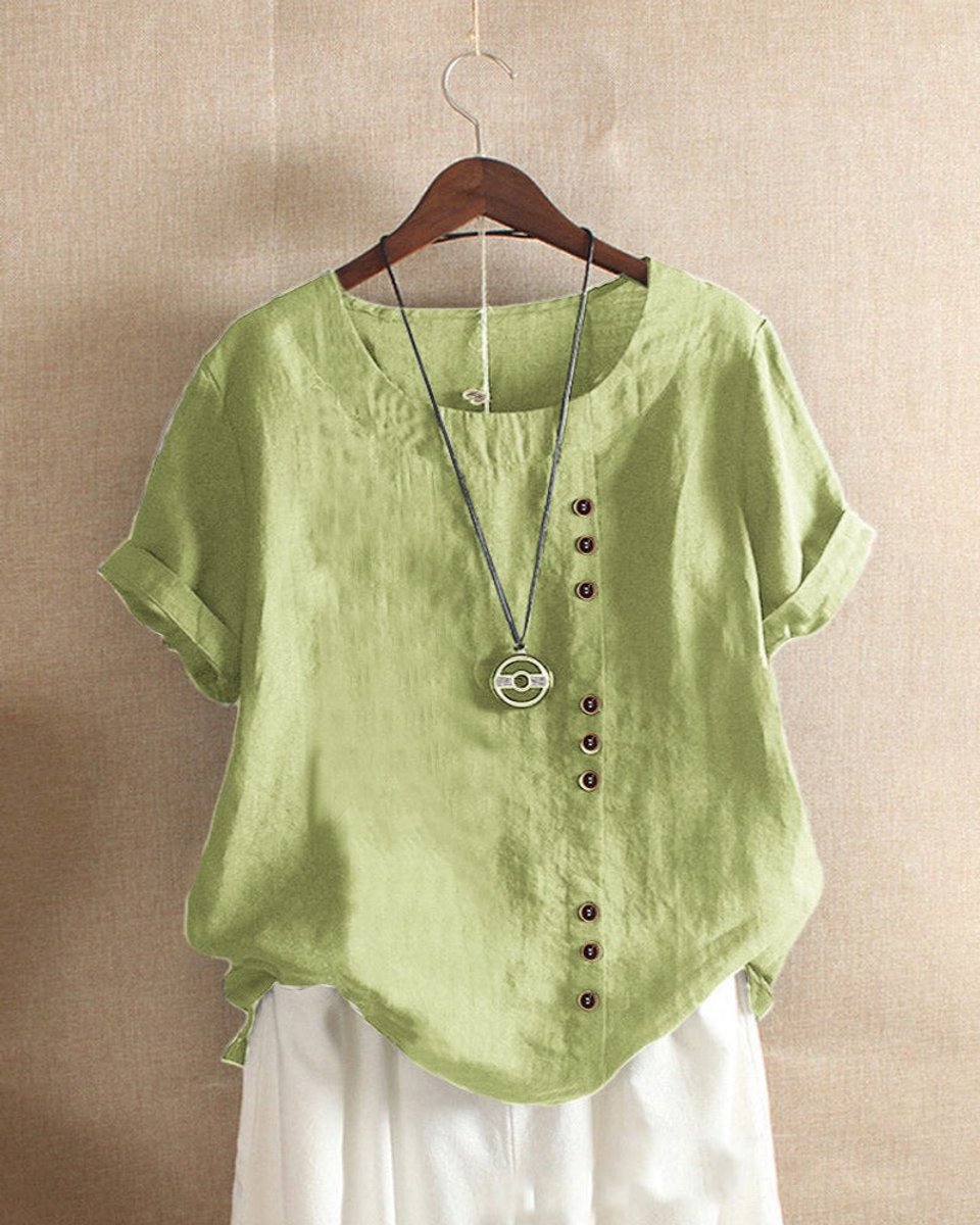 Emily Blouse met Ronde Hals