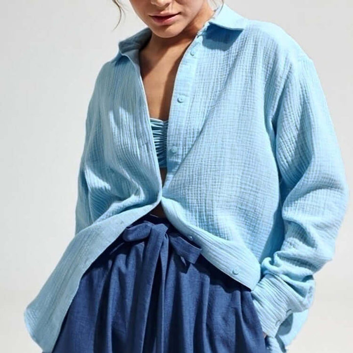 Scarlett Lange Blouse met Knoopsluiting