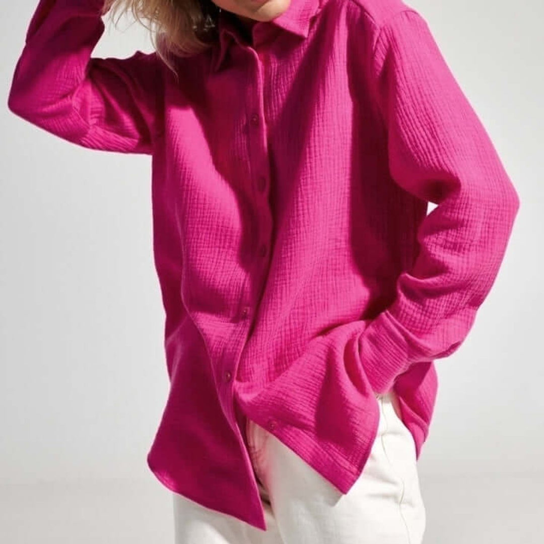 Scarlett Lange Blouse met Knoopsluiting