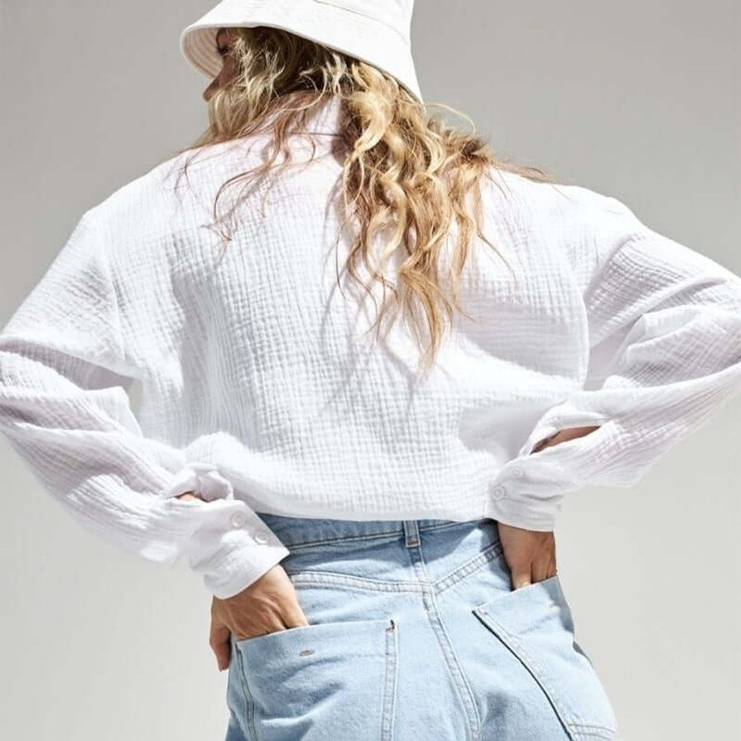 Scarlett Lange Blouse met Knoopsluiting