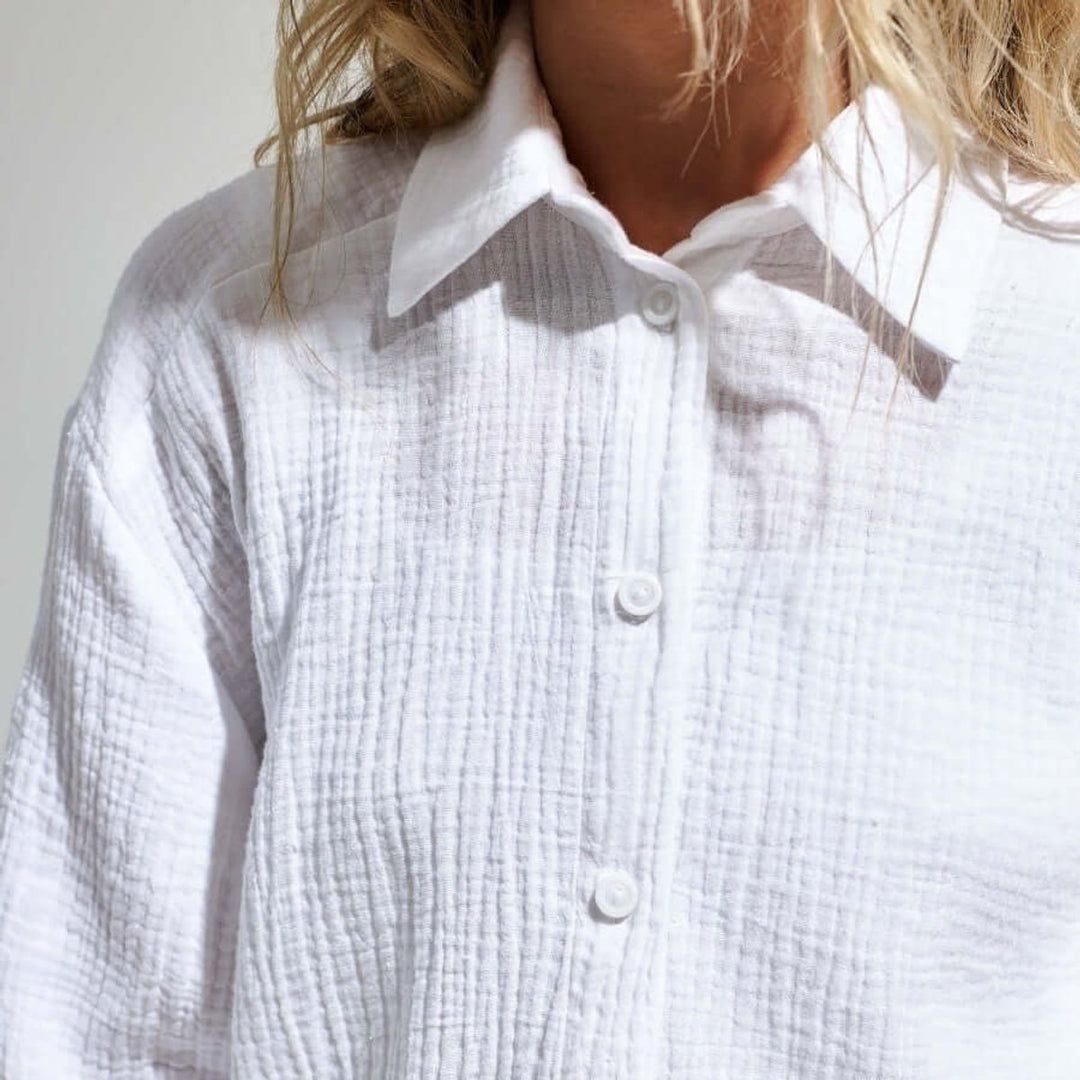 Scarlett Lange Blouse met Knoopsluiting
