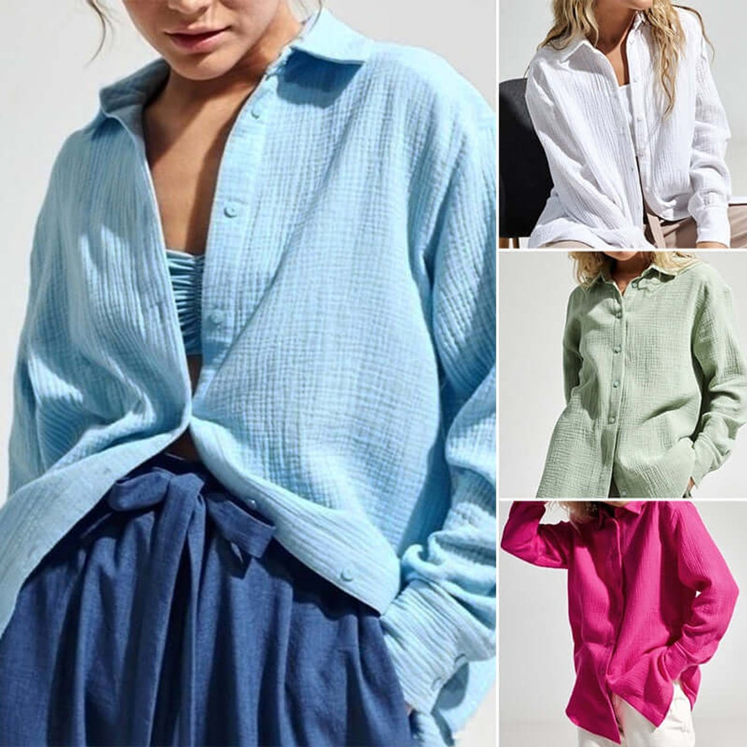Scarlett Lange Blouse met Knoopsluiting