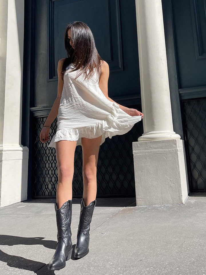 Ella Kniehoge Cowboylaarzen met Borduurwerk
