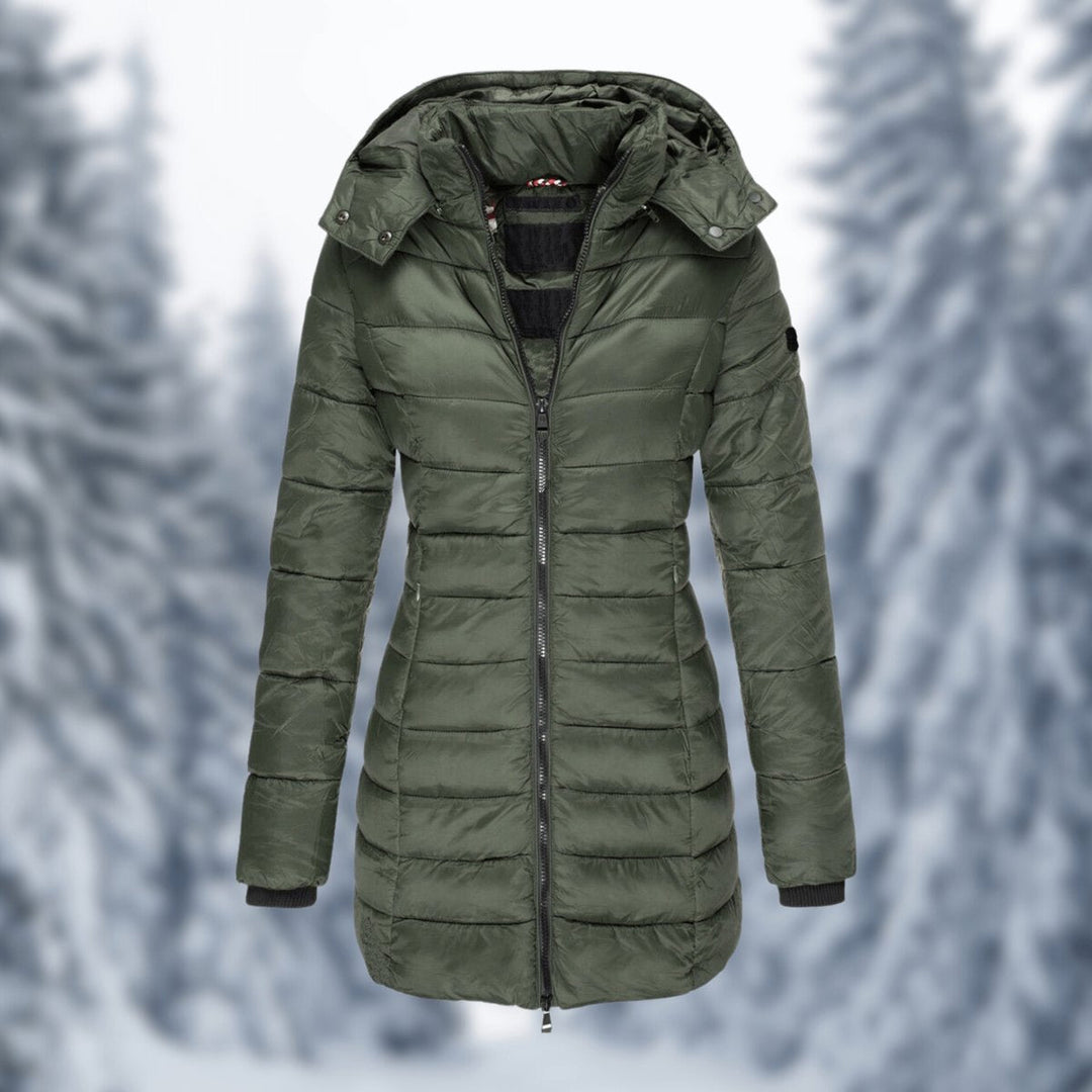 Lily Halflange Pufferjas met Capuchon