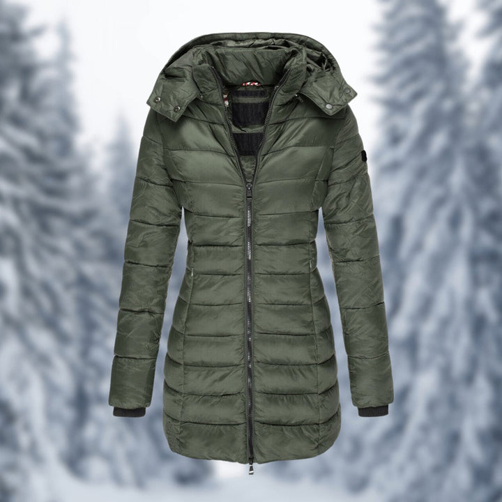 Lily Halflange Pufferjas met Capuchon