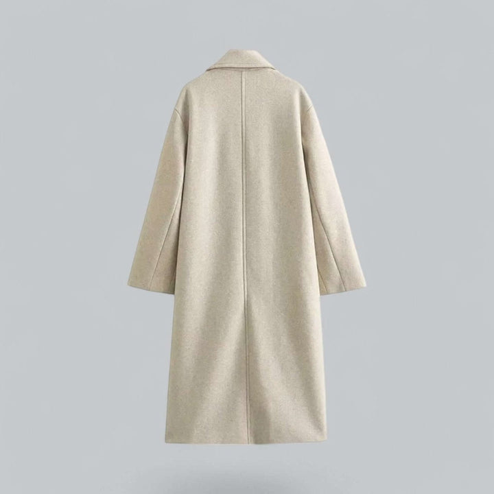 Olivia Lange Wollen Trenchcoat met Reverskraag