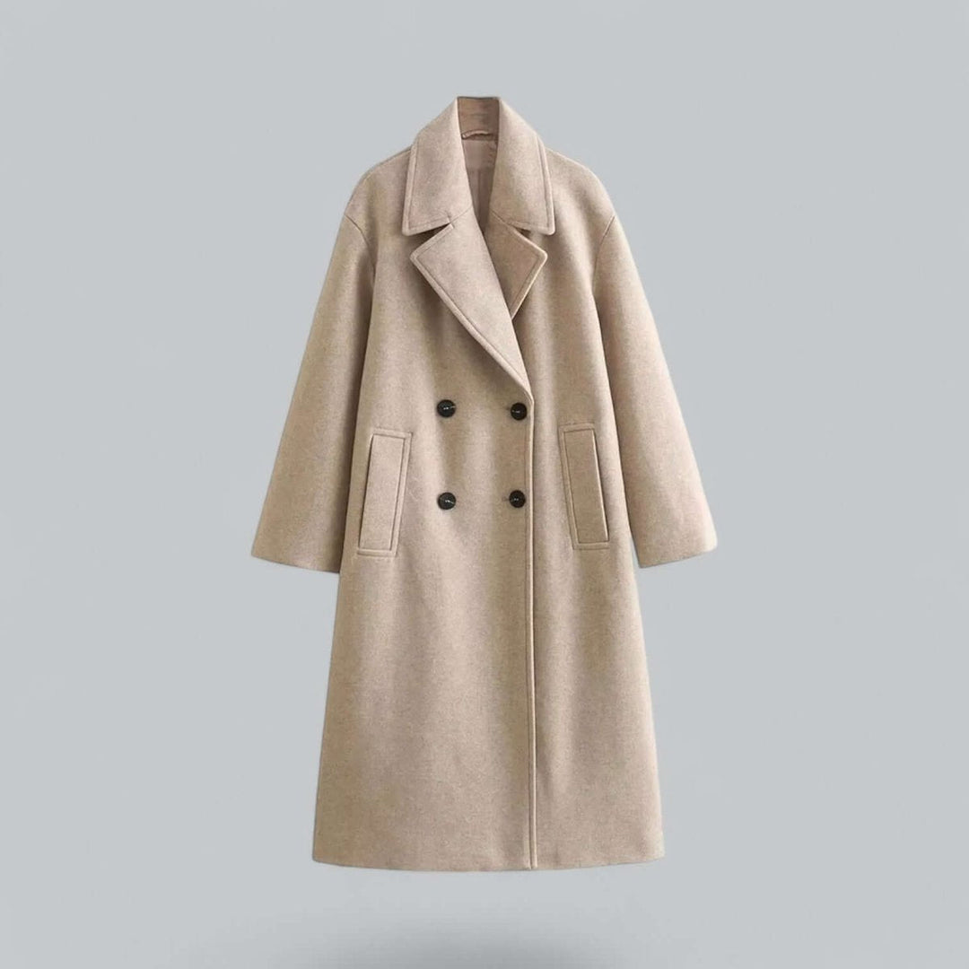 Olivia Lange Wollen Trenchcoat met Reverskraag