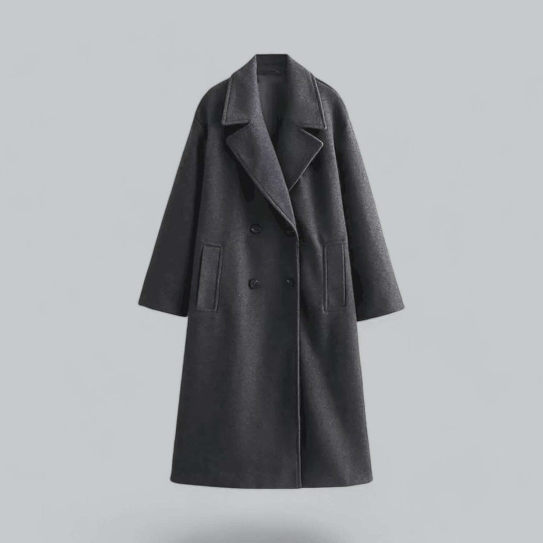 Olivia Lange Wollen Trenchcoat met Reverskraag