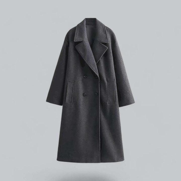 Olivia Lange Wollen Trenchcoat met Reverskraag