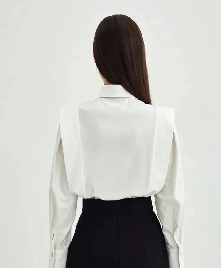 Ivy Lange Satijnen Blouse met Knoopsluiting