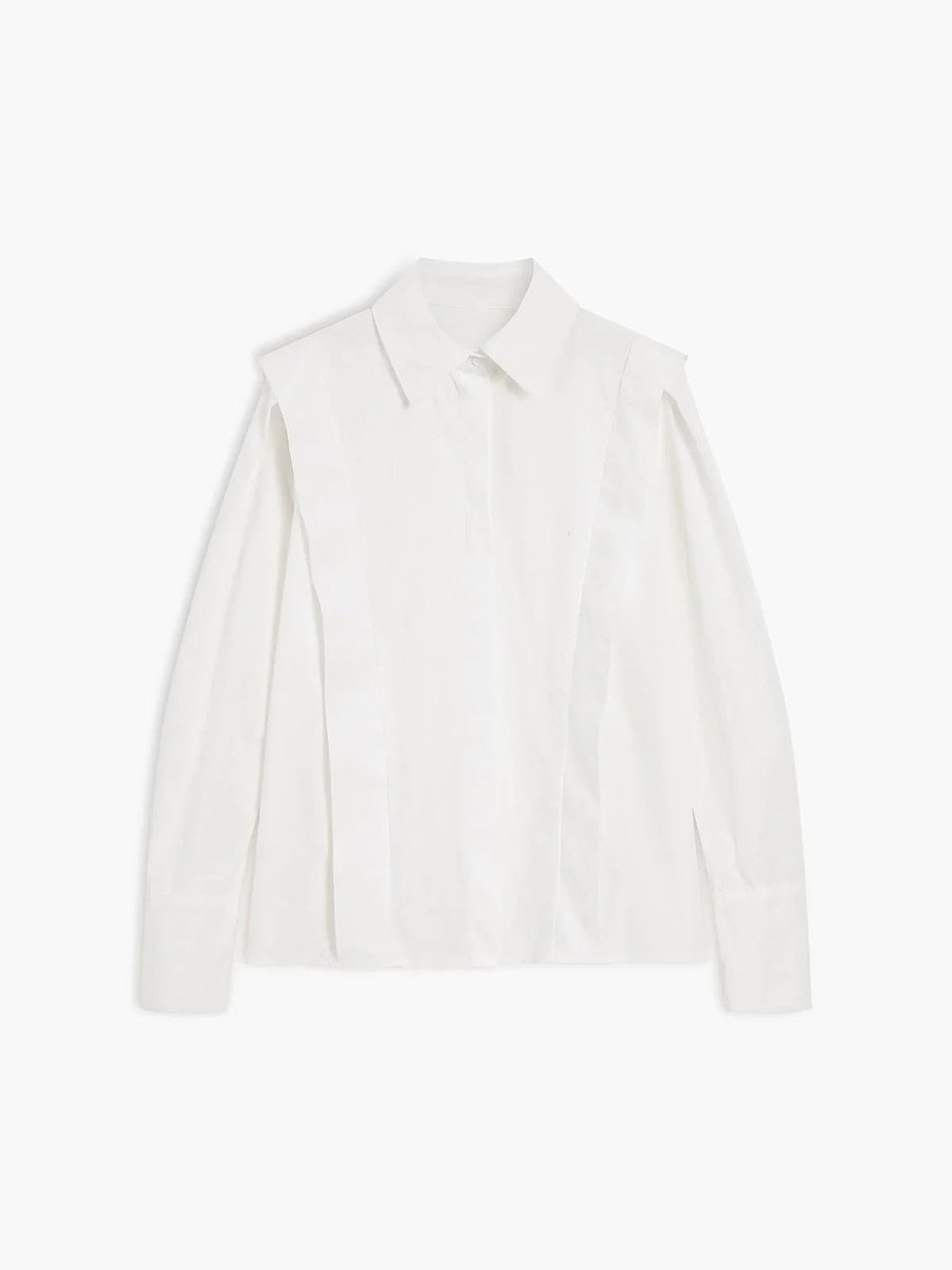 Ivy Lange Satijnen Blouse met Knoopsluiting