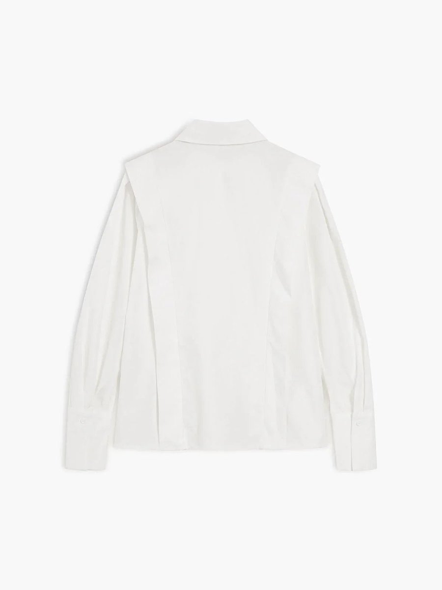 Ivy Lange Satijnen Blouse met Knoopsluiting