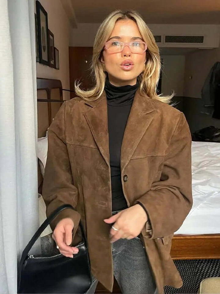 Ava Suède Leren Jas