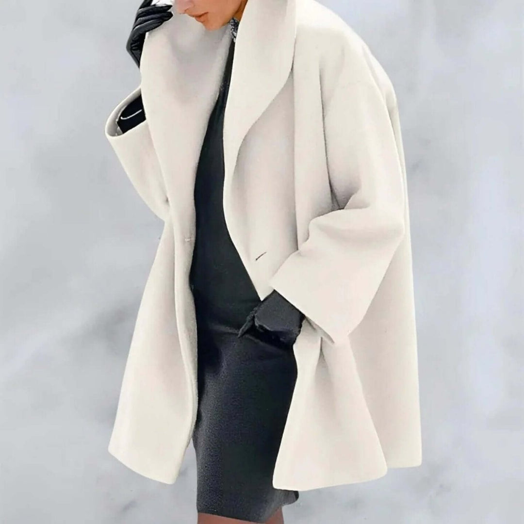 Isla Lange Wollen Trenchcoat met Reverskraag