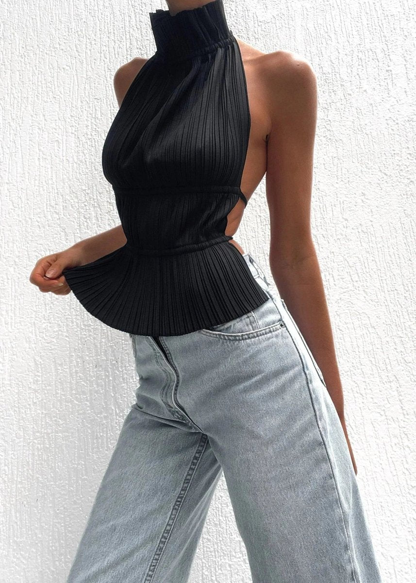 Amelia Blouse met Rolkraag