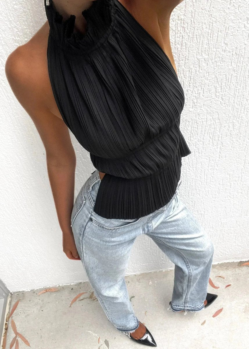 Amelia Blouse met Rolkraag