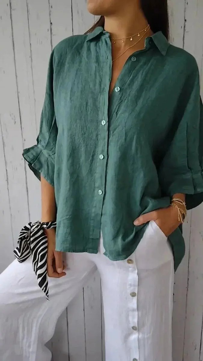 Aria Lange Linnen Blouse