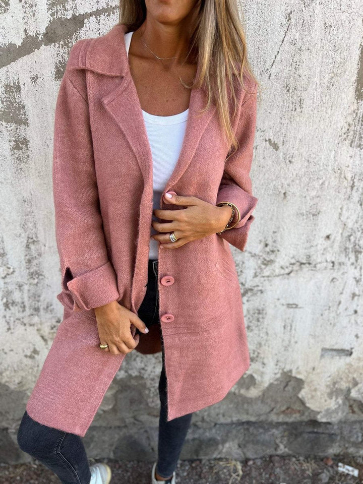 Sophie Lange Wollen Jas met Knoopsluiting